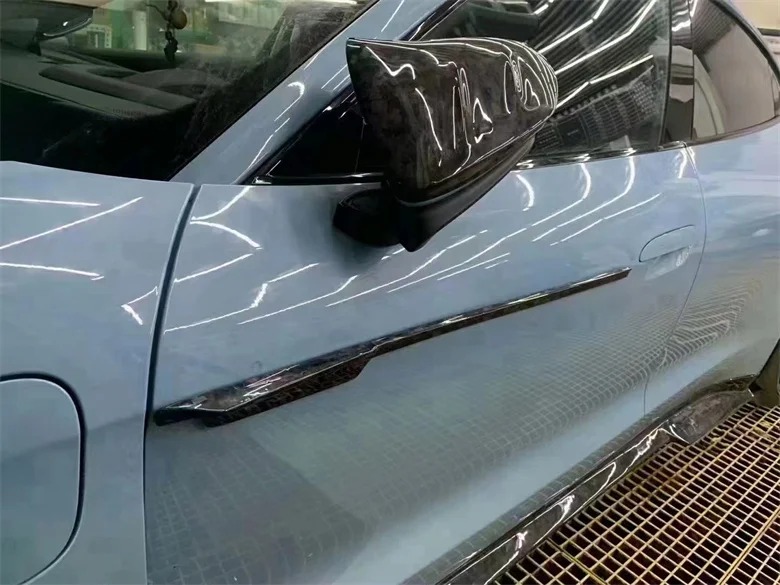 Carbon Fiber Replacement Exterior Mirror Cover Side Mirror Cover for  Taycan Body Kit